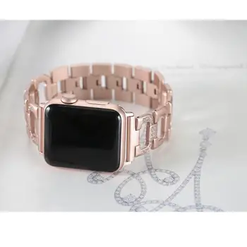 Bling Käevõru Apple watch band 44mm 40mm 42mm 38mm Rhinestone Roostevabast Terasest metallist watchband iWatch serie 3 4 5 se 6 rihm 138668
