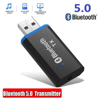 Bluetooth-5.0 Audio-Vastuvõtja, Saatja, Mini-USB ja 3,5 mm Jack AUX Stereo Traadita Adapter TV Auto PC Kõrvaklapid