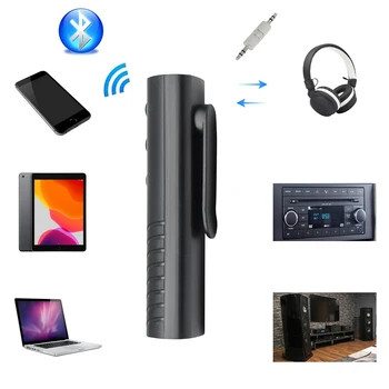 Bluetooth-5.0 Auto Muusika, Audio Aux Kõrvaklappide Vastuvõtja 3.5 mm Jack Traadita Adapter iphone MP3-TV PC Bluetooth Saatja