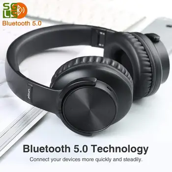 Bluetooth-5.0 Kõrvaklapid 40H mängu ajal mängija Touch Control Traadita Kõrvaklappide koos Mic Üle Kõrva Kõrvaklapid TF Peakomplekti telefoni, PC