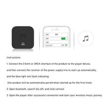 Bluetooth-5.0-Vastuvõtja NFC Bluetooth 3,5 mm AUX/RCA HIFI Auto 10m Traadita Muusika, Audio-RAC-Vastuvõtja Auto TK Kõrvaklappide Kõlar