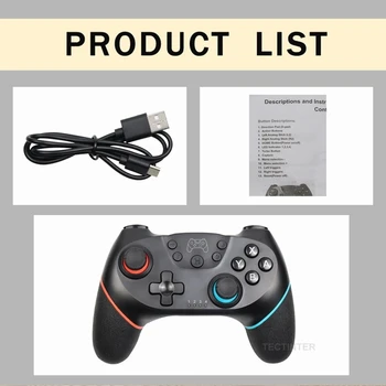 Bluetooth-Gamepad Pro jaoks NS Lülitage Konsool Wireless Gamepad Video Mängu USB Juhtkangi, lülita Pro Controller with 6-Telje Käepide