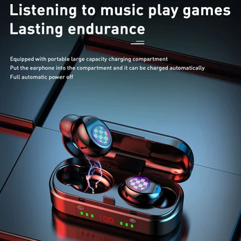 Bluetooth-Kõrvaklapid Kõrvaklapid Juhtmeta Kõrvaklapid V7 V8 TWS Peakomplekt Sport Earbuds LED Kõrva Pungad Kõrva Telefonid, Kõrvaklapid Android