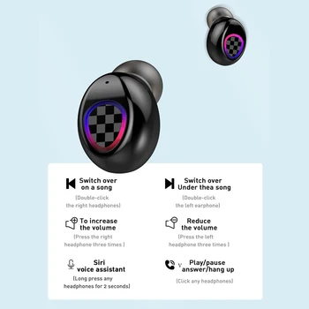 Bluetooth-Kõrvaklapid Kõrvaklapid Juhtmeta Kõrvaklapid V7 V8 TWS Peakomplekt Sport Earbuds LED Kõrva Pungad Kõrva Telefonid, Kõrvaklapid Android
