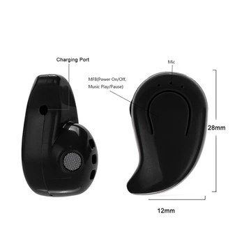Bluetooth-Kõrvaklapid Peakomplekti Earbuds Kõrvaklapid S530 Mini Stereo Kõrva Sport Earbud koos Mic iPhone /Samsung mp3 mp4