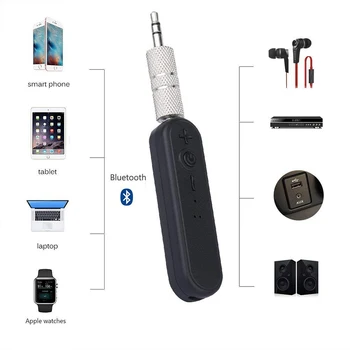Bluetooth Saatja Audio Vastuvõtja 3.5 mm Jack Aux Kõlar Adapter Muusika-Vabad Bluetooth Car Kit Clip Aux Adapter spotify