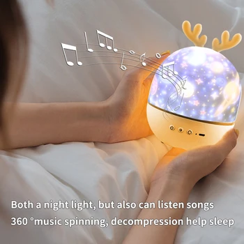 Bluetooth Öösel Tuled Muusika Galaxy Projektor kodus tähistaeva Pöörata, Tuba Decor Sõber, Laste Sünnipäev, Jõulud Kingitus Lamp