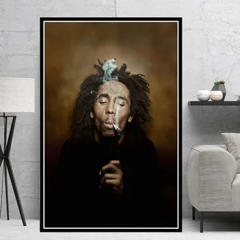 Bob Marley Laulja Star RIP Lõuendile Maali Poster ja Print Cuadros Seina Art Pilt Kodu Kaunistamiseks elutuba Decor