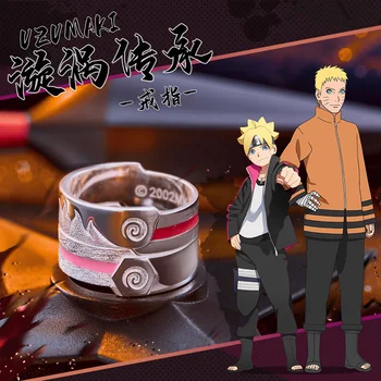 Boruto Naruto Anime Ringi Hõbe 925 Sasuke Uchiha Sarada Rasengan Sharingan Manga Rolli Uus Trendikas Tegevus joonis Kingitus
