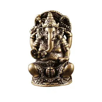 Buddha Kuju Mini Vintage Messing Ganesha Kuju Tasku Tai Elevant Joonis Skulptuur Kodu Kaunistamiseks Sisustustarbed