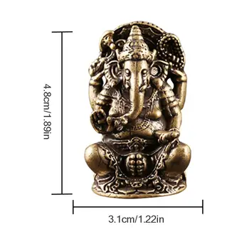Buddha Kuju Mini Vintage Messing Ganesha Kuju Tasku Tai Elevant Joonis Skulptuur Kodu Kaunistamiseks Sisustustarbed