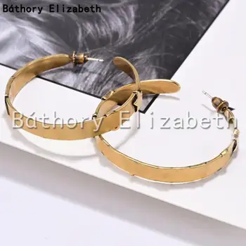 Báthory · Elizabeth antique gold circle kõrvarõngad vintage replica klassikaline pendientes kõrvarõngad naistele jewelryaccessories earrin