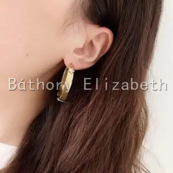 Báthory · Elizabeth antique gold circle kõrvarõngad vintage replica klassikaline pendientes kõrvarõngad naistele jewelryaccessories earrin