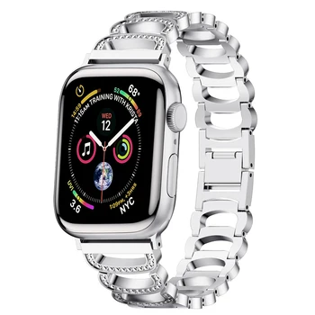 C Kujundada Naiste Rhinestone Käevõru Apple Watch Band Seeria 6 SE 5 4 3 2 Metallist Kett Rihma Iwatch 40mm 44mm 38mm 42mm Vöö