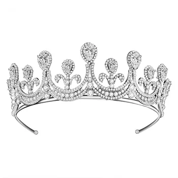 CC Juuksed Crown Pulm Tarvikud Naiste Euroopa Style Bridesmaids Kaasamine Headdress Ehted Võlu, Tiaras ja Kroonid HS46