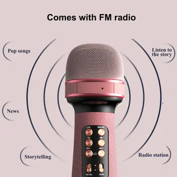 CLAITE Traadita bluetooth Mikrofon Karaoke FM-Raadio Audio Integreeritud Pihuarvutite Kaasaskantav Kondensaator Mikrofoni Heli Muutmine