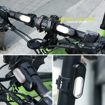 COB LED Jalgratta Lamp USB Laetav 5 Režiimid Punane Valge MTB Road Bike Taillight Ohutus Kiivri Hoiatus Kerge Jalgrattasõit Seadmed