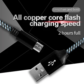 CQ Kaabel-Micro-USB-de carga rápida para móvil, Kaabel-de carga rápida 3A para Samsung S6, S7 Serv Xiaomi Huawei MP3-Android-1 M 176121