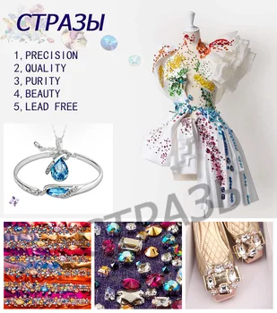 CTPA3bI Multicolor Crystal Tilk Pirni prügikasti raputas Kehtestamisel, Kive Õmble Klaas Kivid DIY Rõivas Ehted Ringi Ripats Riietuda