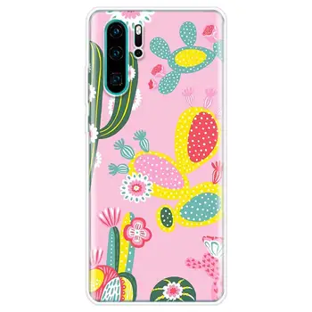 Cactus Vintage Õie Kate Telefoni puhul Huawei P30 P40 P20 Mate 30 20 10 Pro 10 Lite P Smart Z 2019 Coque Shell Capa