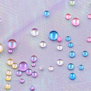 Candy Värvi Läbipaistev Merineitsi Ring Klaas Kristall Helmed Segatud Suurus Küünte Rhinestone Glitter Maniküür 3D Nail Art Ornament
