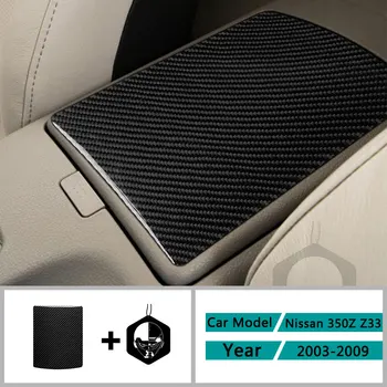 Carbon Fiber Auto Interjööri Aksessuaarid Keskne Kontroll Ladustamise Kasti Paneeli Katta Sisekujundus Kleepsud Nissan 350Z Z33 2003-2009