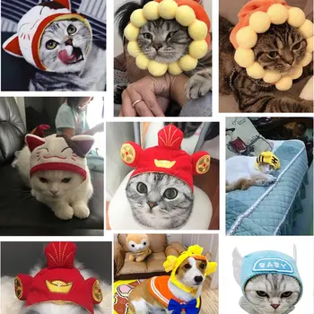 Cartoon Armas Lemmikloom Müts Õnnelik Armas Koer Teddy Pet Garfield Kleit Üles Parukas Parukas Kass Peakatted Müts