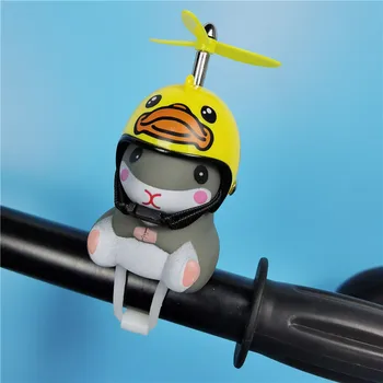 Cartoon Bike Kelluke Hele Armas Hamster Mudel Kiiver Käepide-Baar Hõõguv Sarv Jalgratas Mootorratas Fikseeritud Cog