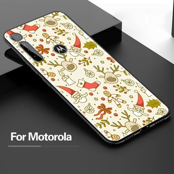 Cartoon Christmas Telefoni puhul Moto G8 G9 Mängida E7 Plus Power Lite Üks Fusion E6s Serv G Stylus Silikoonist Pehme Kest