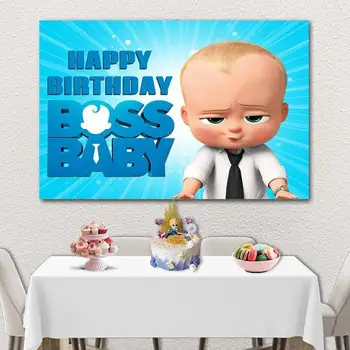 Cartoon Laps, Kui Boss Sinine Sära Taustal Poiss Sünnipäeva Kaunistab 3D-Lapsed, Foto Digitaalse Fotograafia Stuudio Taustaks