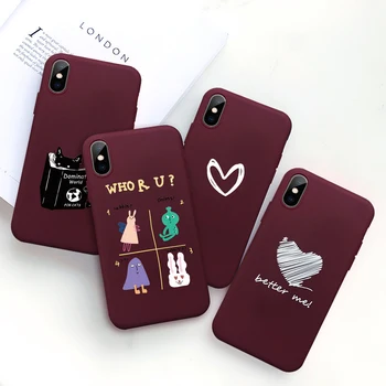Cartoon Muster Telefon Case For iPhone 11 Pro Max 5 5S SE 6 6S 7 8 Plus X 10 11 XS Max XR Pehmest Silikoonist Kate 11Pro MAX TPÜ Coque 92009