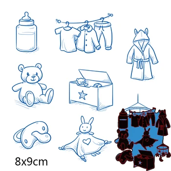 Cartoon bear mänguasi, Metalli Lõikamine Sureb terasest Käsitöö Šabloon DIY Scrapbooking Album tempel Paberile/fotode-Kaartide Reljeef Surra