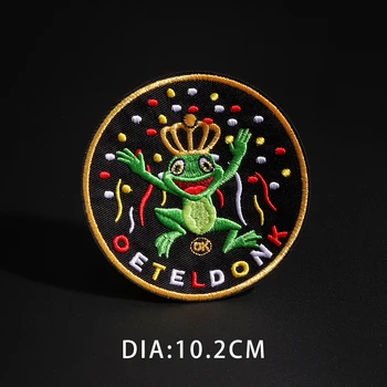 Cartoon dekoratiivsed kleebised rõivamanused plaastrid hulgi Laste riided Frog Prince Robot ringi Badge) 40511
