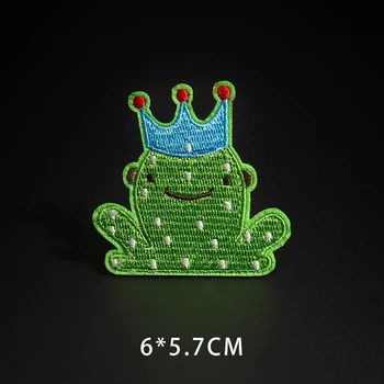 Cartoon dekoratiivsed kleebised rõivamanused plaastrid hulgi Laste riided Frog Prince Robot ringi Badge)