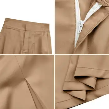 Casual Värviga Lai Jalg Püksid Naiste Pikad Püksid Daami Palazzo Püksid 2021 VONDA Kõrge Vöökoht Lukuga Püksid