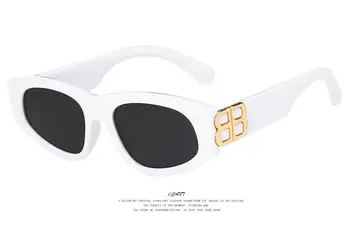 Cat Eye Päikeseprillid Naiste Mood 2021 Brändi Disainer Värvi Gradient Objektiivi Päikese Prillid Lahe B-Pool Beach Klaasidega UV400