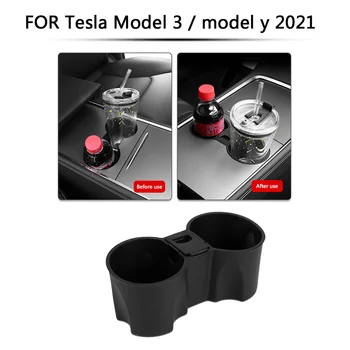 Center Console topsihoidja Sisesta jaoks Tesla Model 3 Y 2021 Auto Interjööri Aksessuaarid Auto Hoidmine Tarvikud