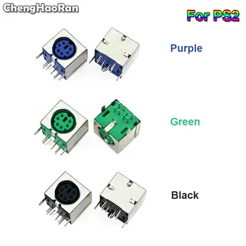 ChengHaoRan 1tk Klaviatuuri pesa Must/Roheline/Lilla 6 Sõrmed PS/2 PS 2 Naine Jack Socket Pistik PCB