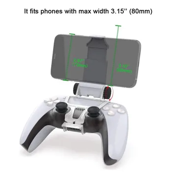 Clip Mount Eest PS5 DualSense Traadita ControllerAdjustable Nutikas Telefon Klamber, Käepide Bracket Mängude Omanik Mount Seista