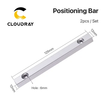Cloudray Töölaud Positsioneerimine Baar 2tk 125*12 mm Dia.6mm + 4tk Positsioneerimine Kruvi DIY Kiudaineid & Co2-Märgist Graveerimine Masin