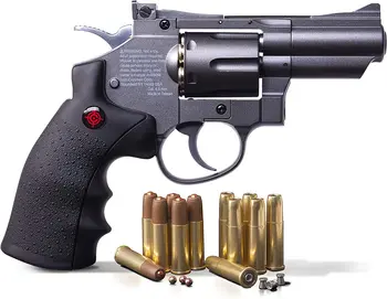 Crosman SNR357 .177-Kaliibriga Pellet/4,5 MM BB CO2-Powered Snub Nina Revolver Metallist seina märk