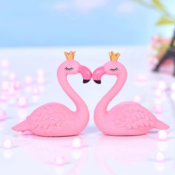 Crown Flamingo Micro Maastiku Diy Kook Decor Flamingo Pulmi, Sünnipäeva Roosa Luik Teema Parti Tüdruk Sünnipäev Kasuks Flamingo
