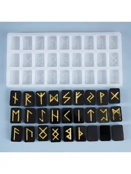 Crystal Epoksüvaik Hallituse Energia Sümbol Runes Sõna Mudeli Peegel DIY Hallituse Jõulud Uue Aasta Kaunistused Kingitused