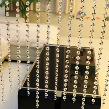 Crystal Glass Bead Kardin Luksus elutuba Magamistoa Aken Uks Pulmad Decor Kardin rant kardin 4515