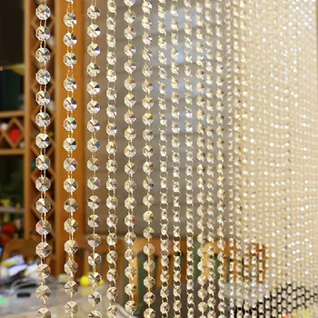 Crystal Glass Bead Kardin Luksus elutuba Magamistoa Aken Uks Pulmad Decor Kardin rant kardin