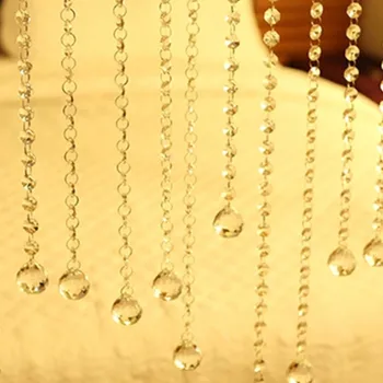 Crystal Glass Bead Kardin Luksus elutuba Magamistoa Aken Uks Pulmad Decor Kardin rant kardin