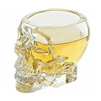 Crystal Skull Pea Cup Shot Klaas Cup Vein Viski Viin Läbipaistev Kodus Joomine Kingitus Cup