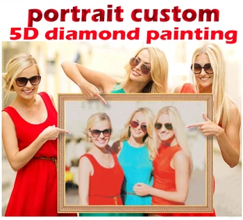 Custom Teemant Tikandid Maali Portree Diy Mosaiik Kivid Kleebis Wall Decor Puzzle Pilt Mänguasi Diamond Dotz Suur Suurus Uus