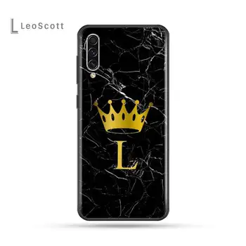 Custom nimi Kirjas Must Marmor Telefon Case For Samsung Galaxy M10 20 30 40 50 70 71 6S A2 A6 A9 2018 J7 CORE PLUS STAR S10