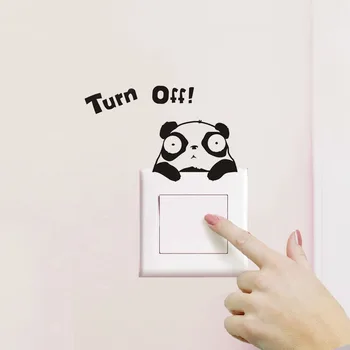Cute Cartoon Suured Silmad Panda Lüliti Kleebised elutuba Kodu Kaunistamiseks Vaba aja veetmise Seina Kleebised Laste Toas Seina Kleebised 1250